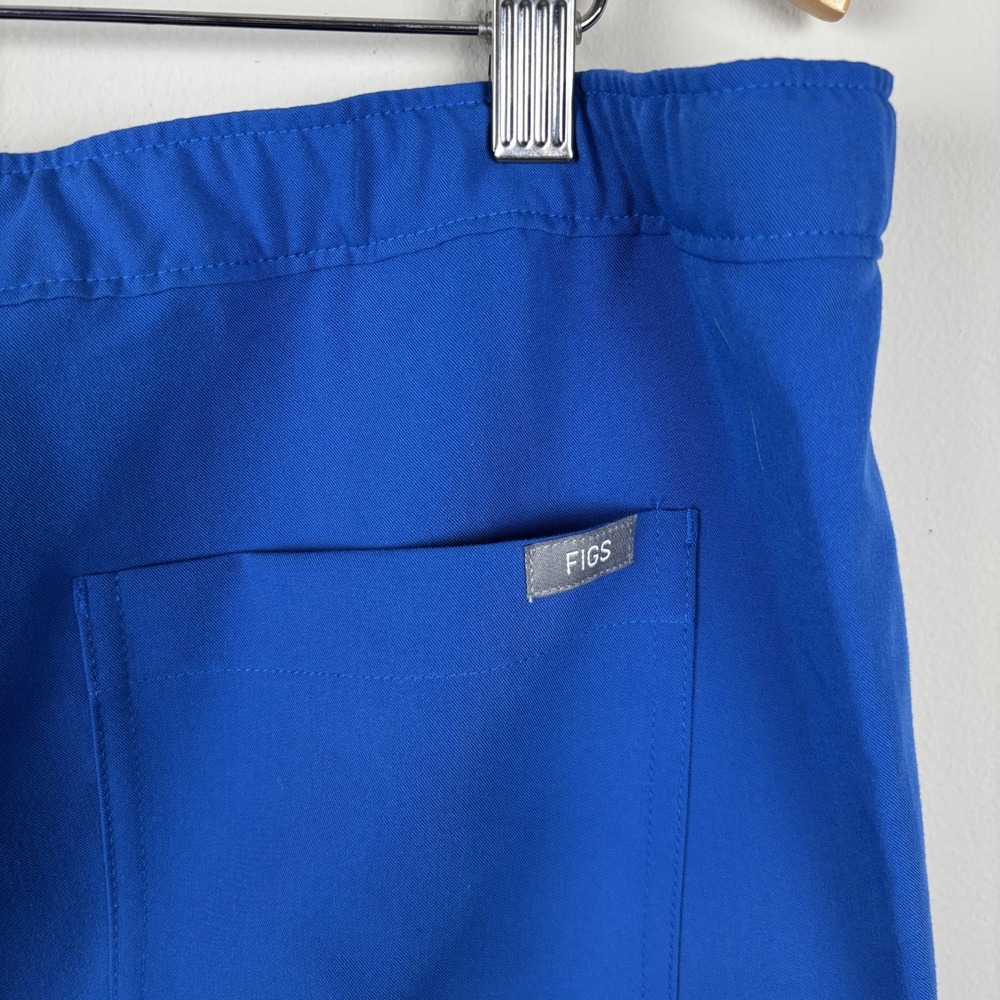 NEW Figs Cairo Cargo Scrub Pants Mens XL Blue Straight Leg Stretch Medical Nurse - Picture 10 of 14